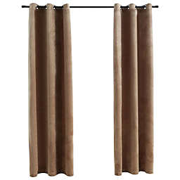 Home Life Boutique Blackout Curtains with Rings 2 pcs