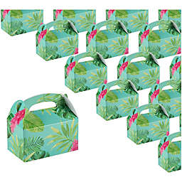 Blue Panda Luau Party Favor Boxes, Tropical Gift Box Set (6 x 3.3 x 3.6 In, 24 Pack)