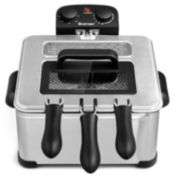 Slickblue Electric Deep Fryer 5.3QT/21-Cup Stainless Steel 1700W with Triple Basket