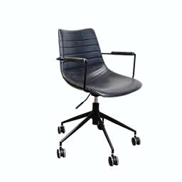 Gingko Toby office chair, Black PU leather