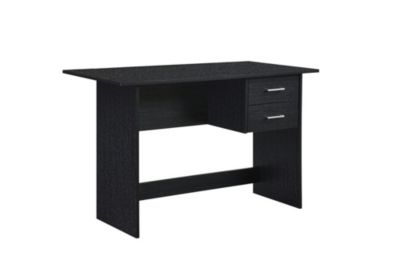 Hodedah Home Decorative Writing Desk with 2-Drawers - Black