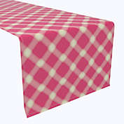 Fabric Textile Products, Inc. Table Runner, 100% Polyester, 14x108", Pink & Yellow Checkered Plaid