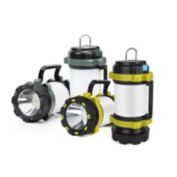 Livabit Rechargeable LED Camping Lantern with 6 Modes, 3000mAh Power Bank, 2-Color Pack
