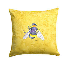 Caroline's Treasures Bee on Yellow Fabric Decorative Pillow 14 x 14