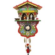 Alexander Taron 7.5-Inch Polish Inspired Battery-Operated Mini Cuckoo Wall Clock