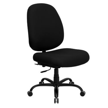 Flash Furniture HERCULES Series Big & Tall 400 lb. Rated Black Fabric Executive Swivel Ergonomic Office Chair with Adjustable Back. View a larger version of this product image.