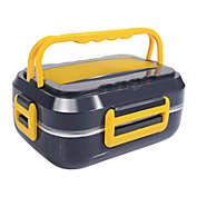 Infinity Merch 40W Stainless Steel Electric Lunch Box w/3 Compartments