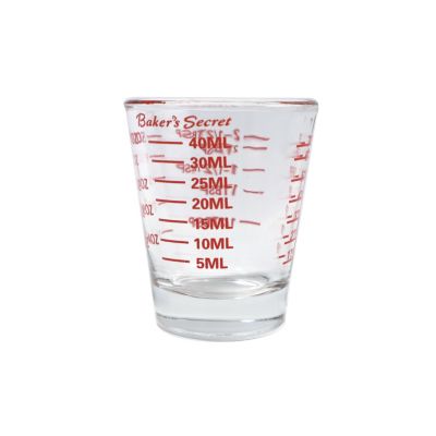 Baker&#39;s Secret Measuring Glass, Shot Glass, Durable Thick 1.5oz, Kitchen Essentials, Clear