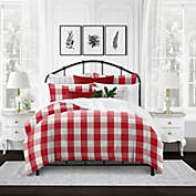 6ix Tailors Fine Linens Basic Check Red Comforter Set