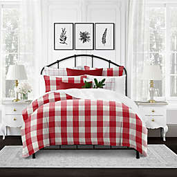 6ix Tailors Fine Linens Basic Check Red Comforter Set