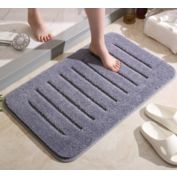 Kitcheniva 35*24inch, Absorbent Soft Bath Mat, Gray Blue