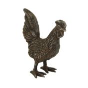 Cheungs Roven Handmade Cast Iron Rooster Animal Figurine Decor - Gray
