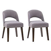 CorLiving TNY-254-C Tiffany Upholstered Dining Chair with Wood Legs