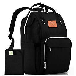 KeaBabies Original Diaper Backpack (Trendy Black)