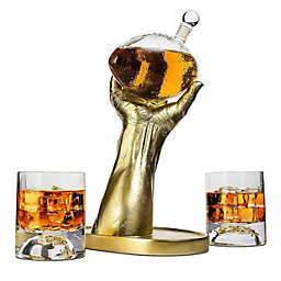 Football Decanter with 2 Football Whiskey & Wine Glasses - Perfect Gift For Football Lovers, Father's day Gift, Gift for Husband - Made for Liquor, Scotch, Whiskey and Bourbon 750ml
