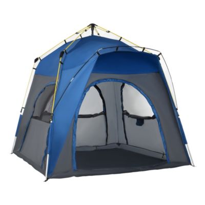 2 Person Tent Camping Backpacking Dome Shelter Outdoor Small Tent Blue . 