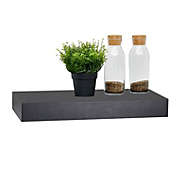 ITY International - Mini Individual Wooden Floating Shelf, 12&quot; x 5.1&quot; x 1.5&quot;, Black