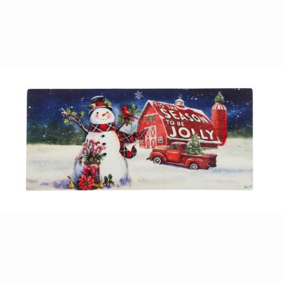 6x Jute Cloth Cutlery Bags Christmas Tableware Decoration Santa Reindeer Snowman