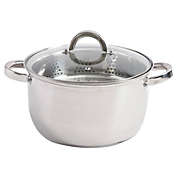 Oster Sangerfield 6 Quart Stainless Steel Casserole Pan with Steamer Insert and Lid
