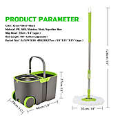 Infinity Merch Bucket Floor Mopping System Included EasyPress Handle with Microfiber Mop Head
