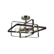 Xtricity - 4-Light Ceiling Light, 16.5&#39;&#39; Width, From the Sunkey Collection, Black