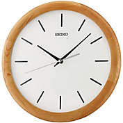 Seiko 12" Suzo Wooden Wall Clock, Brown