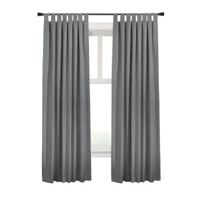 Commonwealth Ventura Tab Top Dressing Window Curtain Panel Pair - 52x84", Dark Grey