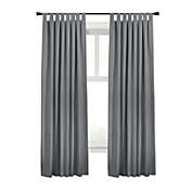 Commonwealth Ventura Tab Top Dressing Window Curtain Panel Pair - 52x84", Dark Grey