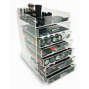 OnDisplay 7 Tier Acrylic Cosmetic/Makeup Organizer - Multi-Tiered Clear Drawer Organizer Storage Box for Vanity/Bath