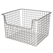 mDesign Metal Open Front Kitchen Food Storage Basket, 8 Pack