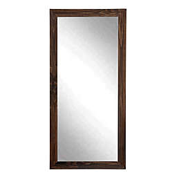 BrandtWorks Rustic Espresso Floor Mirror with 2.75" Wooden Frame - 31.5" x 65.5"