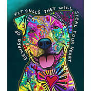 Dawhud Direct Beware of Pit Bulls They Will Steal Your Heart Super Soft Plush Fleece Throw