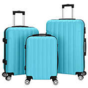 Zimtown 3PCS Luggage Travel Set in Blue