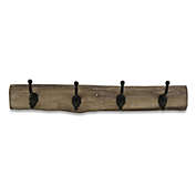 Cheungs Decorative Rustic Wood Plank With 4 Wall Hooks