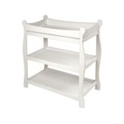 Badger Basket Co. Kids White Sleigh Style Changing Table