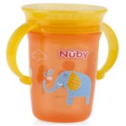 Nuby No Spill 2-Handle 360 Wonder Cup, Orange