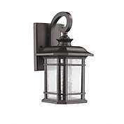 CHLOE Lighting FRANKLIN Transitional 1 Light Rubbed Bronze Outdoor Wall Sconce 17" Height