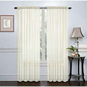 GoodGram 2 Pack  Elegant Sheer Voile Curtain Panels - 52 in. W x 84 in. L, Beige
