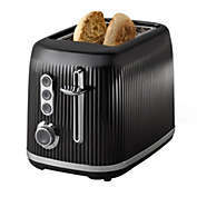 Retro 2 Slice Toaster with Extra Wide Slots in Black