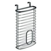 mDesign Metal Over Cabinet Kitchen Storage Basket, Holds 50 Plastic Bags