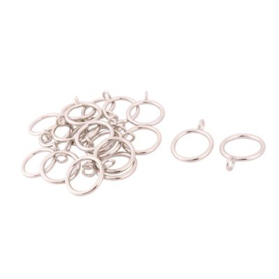 20pcs Stainless Steel Curtain Rings with Clips Eyelets Drapery Hanging Wire 