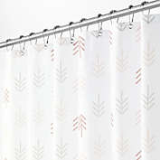 mDesign Modern Decorative Geometric Herringbone Print Shower Curtain