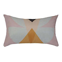 PiccoCasa Leisure Rectangle Lumbar Pillow Cover, Hidden Zipper 12X20Inch, Blue Pink