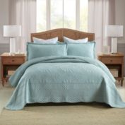 MarCielo 3-Piece 100% Cotton Oversized Bedspread Set Coverlet Set Lightweight Quilt Set Embroidery Farmhouse Bedding Set TF