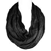 Wrapables Lightweight Silky Soft Infinity Loop Scarf, Black