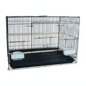 YML 1/2" Bar Spacing Black Small Bird Breeding Cage with Large Lift Up Front Door