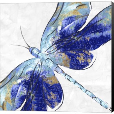 Dragonfly Painting Dot Art Floral Dotted Canvas 8 Original Artwork by VictoriaStepArt