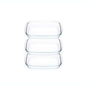 Lexi Home Glass Rectangular Baking Dish Set of 3 - 0.85qt Petite 9" x 5.5" Oven Safe Glass Baking Dishes