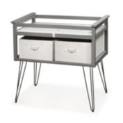Badger Basket Co. Contempo Convertible Changing Table with Two Baskets - Gray