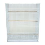 YML 1/2" Bar Spacing Large Breeding Cage with 1 Lift Up Front Door, 30 x 18 x 36" - White